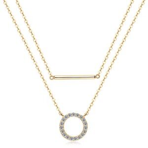 new arrivals Engagement 925 Sterling Silver Moissanite Round Pendant Necklace